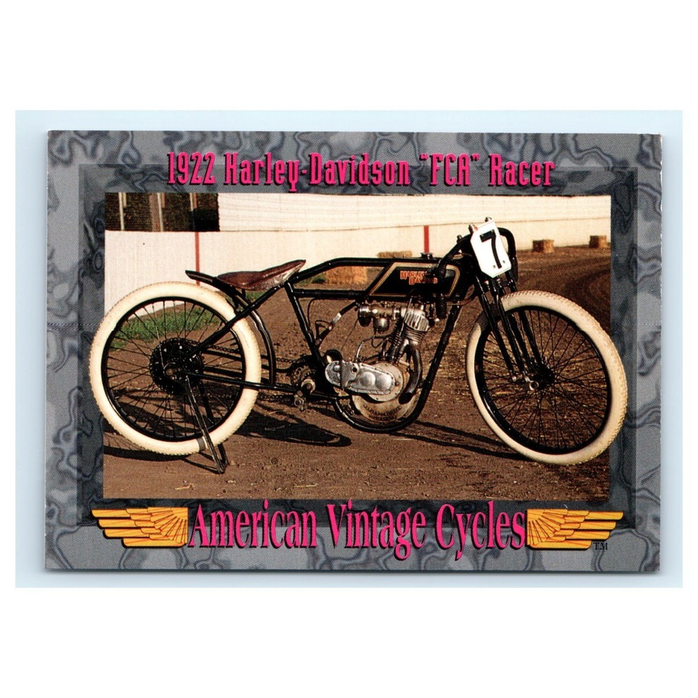 American Vintage Cycles Card 1922 Harley-Davidson FCA Racer Series II #130